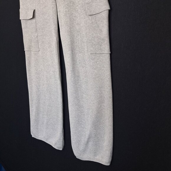 💙 Pink Rose Soft Knit Straight Leg Thick Warm Elastic Waist Pants Size S/M Cozy - Picture 3 of 8